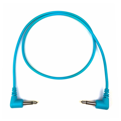Tendrils Cables Right Angled Eurorack Patch Cable (45cm - Cyan) 6 Pack