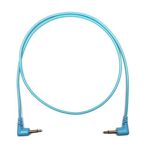 Tendrils Cables Right Angled Eurorack Patch Cable (60cm - Cyan) 6 Pack