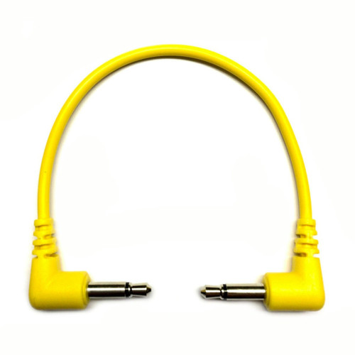Tendrils Cables Right Angled Eurorack Patch Cable (10cm - Yellow) 6 Pack