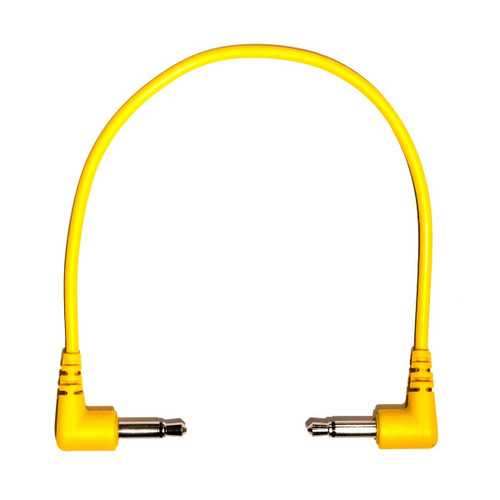 Tendrils Cables Right Angled Eurorack Patch Cable (15cm - Yellow) 6 Pack