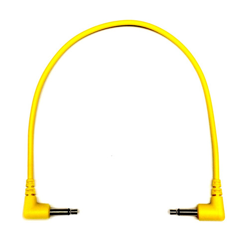 Tendrils Cables Right Angled Eurorack Patch Cable (20cm - Yellow) 6 Pack