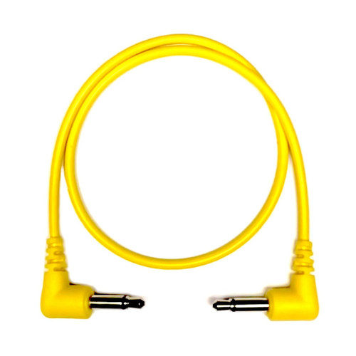 Tendrils Cables Right Angled Eurorack Patch Cable (30cm - Yellow) 6 Pack