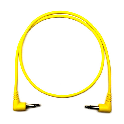 Tendrils Cables Right Angled Eurorack Patch Cable (45cm - Yellow) 6 Pack
