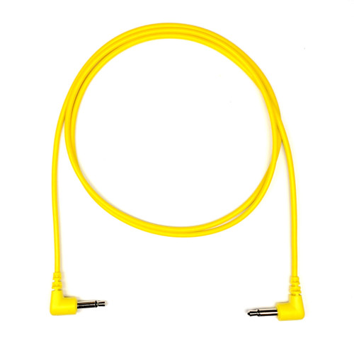 Tendrils Cables Right Angled Eurorack Patch Cable (90cm - Yellow) 6 Pack