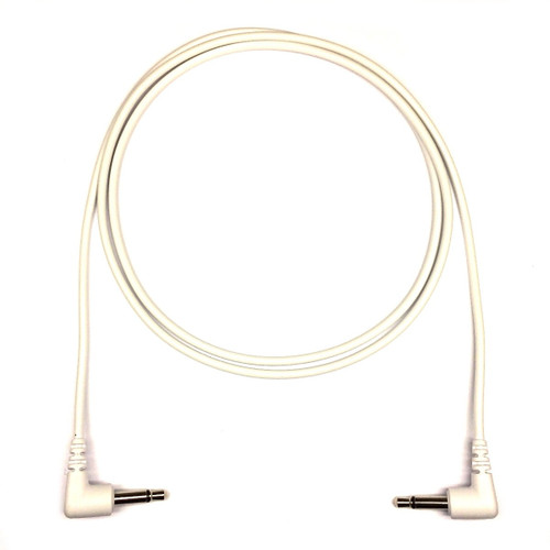 Tendrils Cables Right Angled Eurorack Patch Cable (90cm - White) 6 Pack