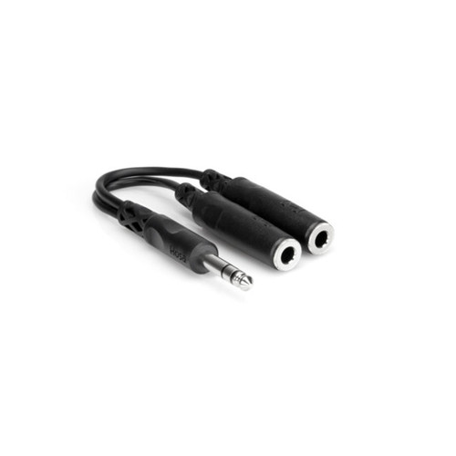 Hosa YPP-118 Y Splitter Cable - 1/4" TRS Jack to 2 x 1/4" Stereo Jack (Stereo Headphone Splitter)