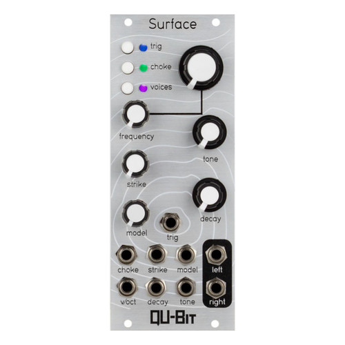 Qu-Bit Electronix Surface Eurorack Phyiscal Modelling Oscillator Module (Silver)