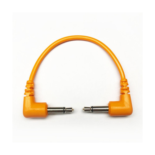 Tendrils Cables Right Angled Eurorack Patch Cable (10cm - Orange) 6 pack