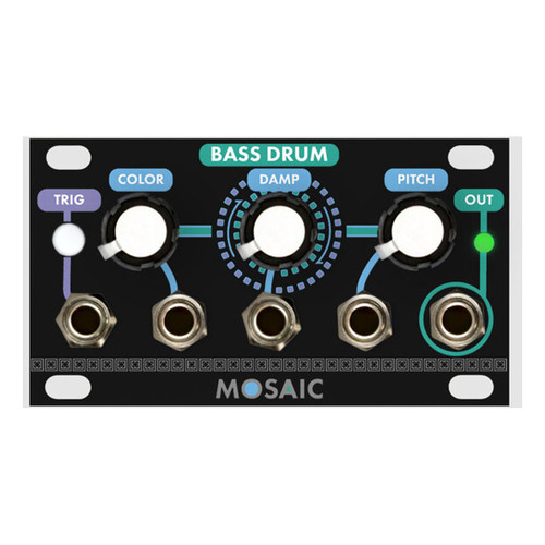 Mosaic Bass Drum 1U Eurorack Drum Module (Black)