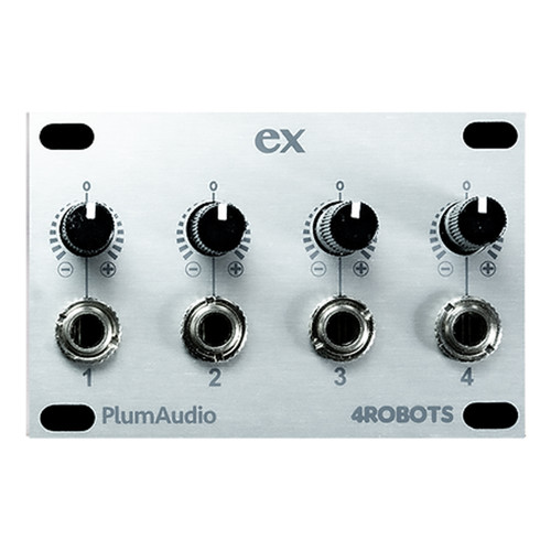 Plum Audio EX12 Eurorack CV Expander 1U Module  (Silver)