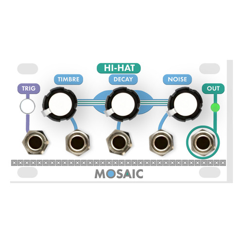 Mosaic Hi-Hat 1U Eurorack Drum Module (White)