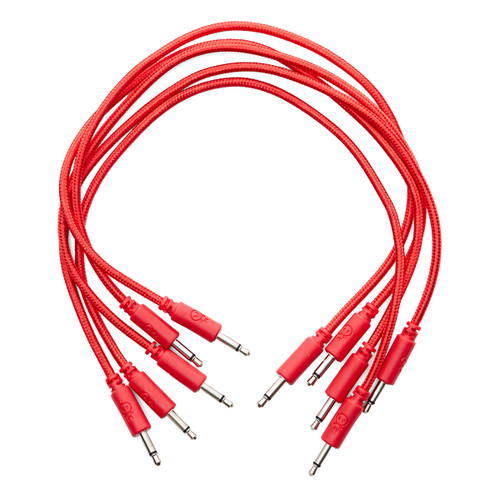 Erica Synths Eurorack Patch Cables (30cm Red Braided x 5)