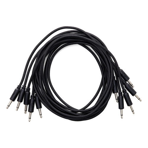 Erica Synths Eurorack Patch Cables (90cm Black Braided x 5)