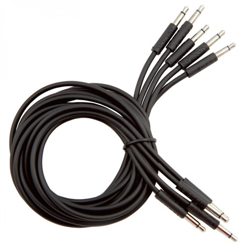 Nazca Noodles Eurorack Patch Cables (150cm - Black - 5 Pack)