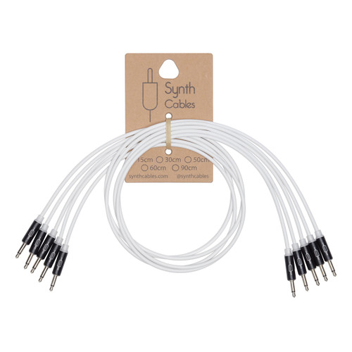 Synth Cables Eurorack LED Patch Cables (5 x White) - 60cm