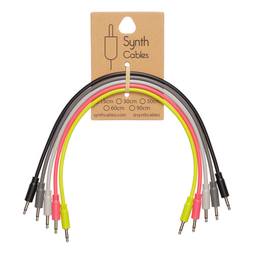 Synth Cables Eurorack Patch Cables (5 x Mixed Colours) - 15cm