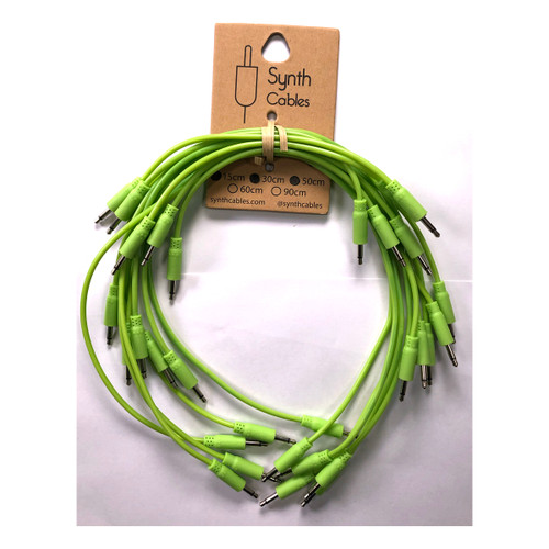 Synth Cables Eurorack Patch Cables (15 x Glow In The Dark) - Mixed Sizes