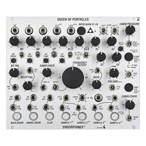 Endorphin.es Queen of Pentacles Eurorack Drum Module (Silver)