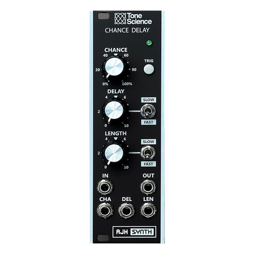 AJH Synth Chance Delay Eurorack Trigger Module (Black)