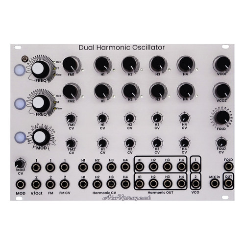 AtoV Project Dual Harmonic Oscillator (DHO) Eurorack Oscillator Module (Silver)