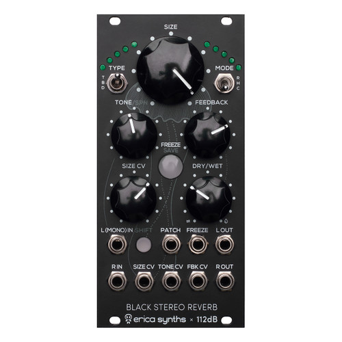 Erica Synths Black Stereo Reverb Eurorack Module