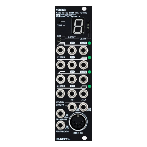 Bastl Instruments 1983 Eurorack CV & Gate to MIDI Module (Black)