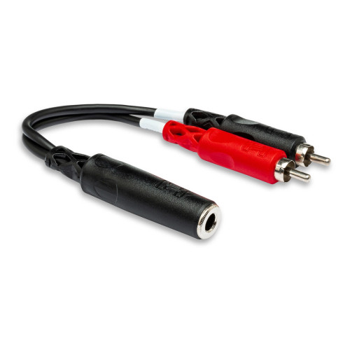 Hosa YPR-257 Splitter - 1/4 in TRSF to Dual RCA