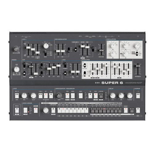 UDO Audio Super 6 Hybrid Analogue Polyphonic Synth - Desktop (Black)
