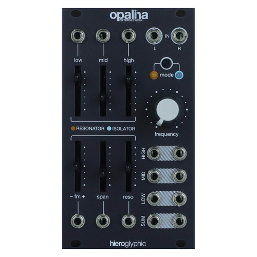 Hieroglyphic Opalina Eurorack Stereo Filter Module (Black)