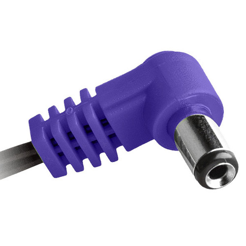 Cioks Flex 8 Power Cable - 50cm 4.75/1.7mm Centre Positive Angled DC Jack - Purple (8050)
