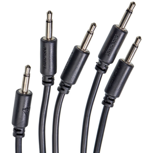 Black Market Modular Eurorack Patch Cables (150cm - Black - 5 Pack)