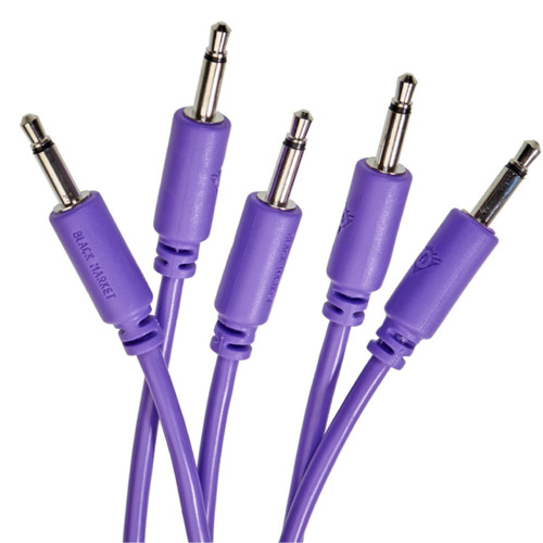 Black Market Modular Eurorack Patch Cables (50cm - Violet - 5 Pack)