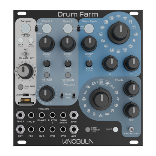 Knobula Kickain Eurorack Bass Drum Module at Signal Sounds