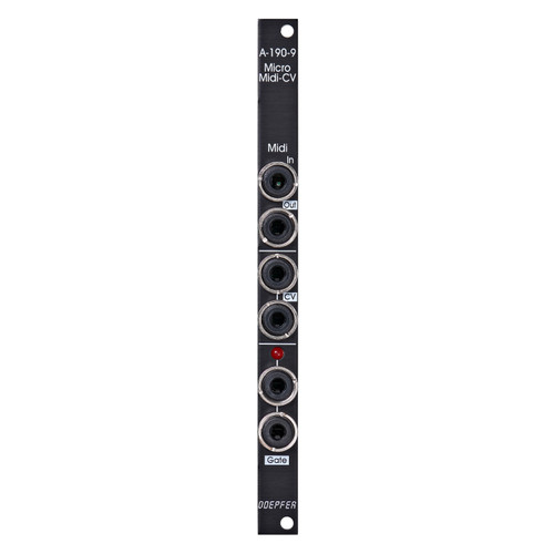 Doepfer A-190-9V Micro MIDI to CV/Gate Eurorack Module (Vintage Black)