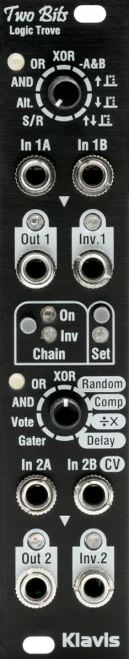 Klavis Two Bits Eurorack Dual Logic Processor Module (Black)