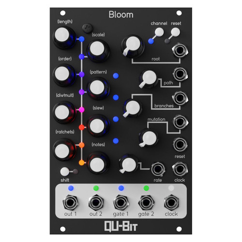 Qu-Bit Electronix Bloom Eurorack Fractal Sequencer Module (Black)
