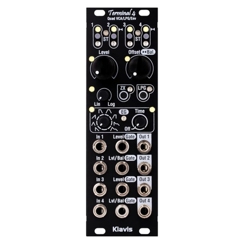 Klavis Terminal 4 Eurorack Quad VCA/LPG/Envelope Generator Module (Black)