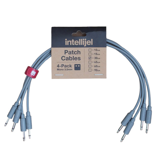 Intellijel Eurorack Patch Cables (60cm - Grey - 4 Pack) main image