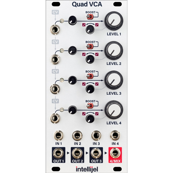 Intellijel Quad VCA Eurorack Module at Signal Sounds