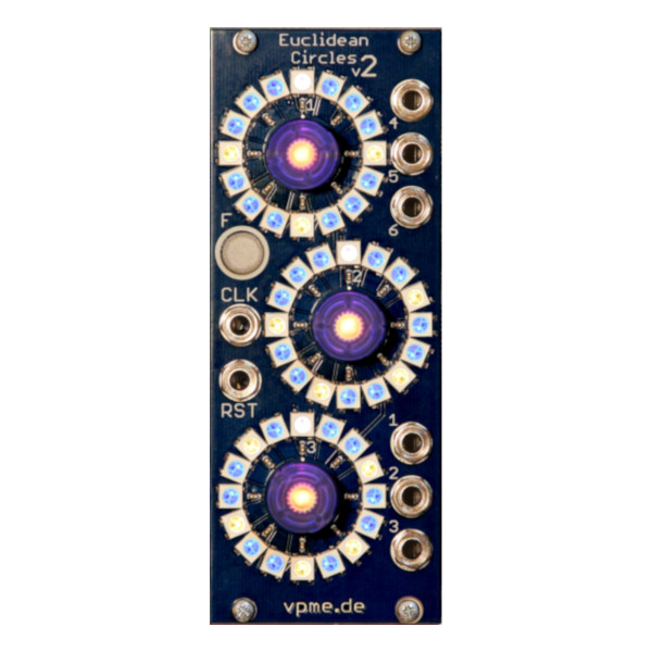 vpme.de Euclidean Circles V2 Eurorack Sequencer Module at