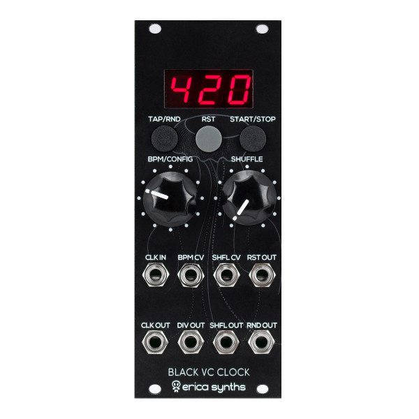 Erica Synths Black VC Clock Eurorack Module (V2) at Signal Sounds
