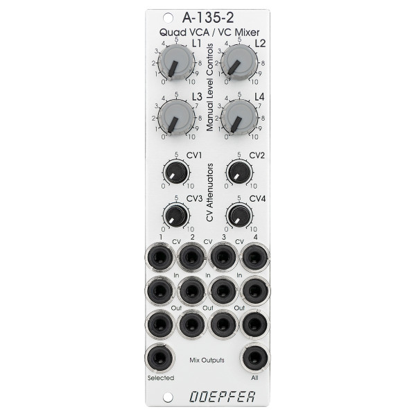 Doepfer A-135-2 Mini Quad VCA/Mixer Eurorack Module at Signal Sounds