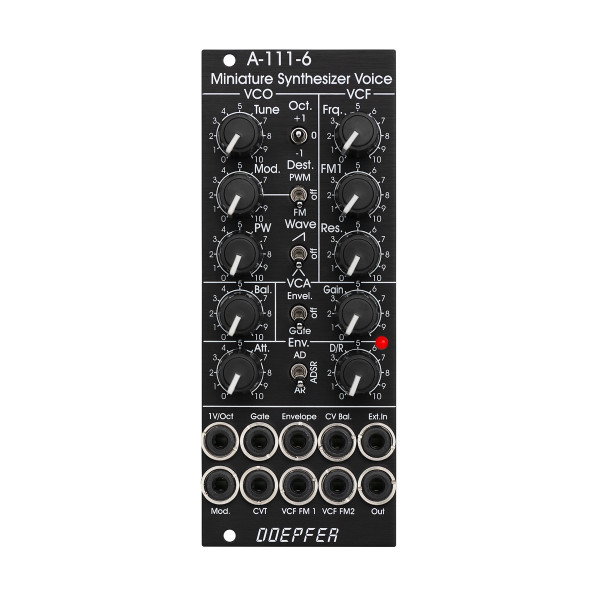 Doepfer A-111-6V モジュラーシンセ　ユーロラック　dtm daw Doepfer A-111-6V Mini Synth Voice Eurorack Module (Vintage Black