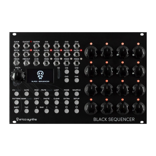 Erica Synths Black Sequencer Eurorack Module at Signal Sounds