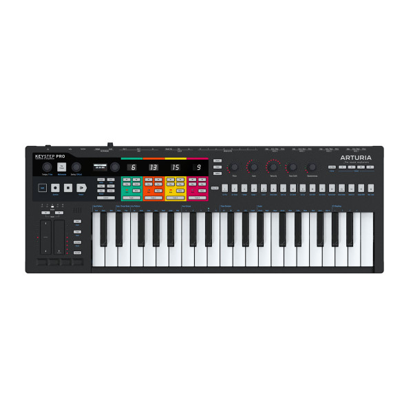 Arturia Keystep Pro USB MIDI Controller w/ CV/Gate (Black) at