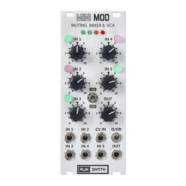 AJH Synth MiniMod Muting Mixer & VCA Eurorack Module (Silver) main image