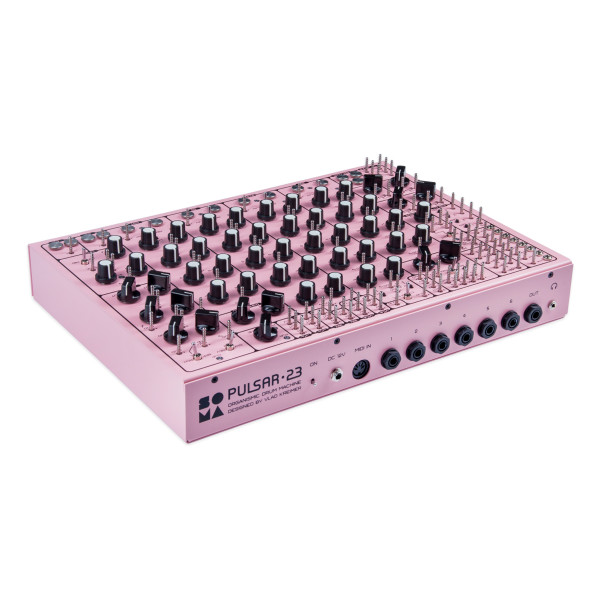 Soma Laboratory Pulsar 23 Analogue Drum Machine (Pink) at Signal