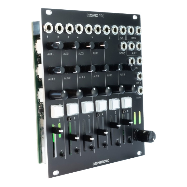 Cosmotronic Cosmix Pro Eurorack Stereo Mixer Module (Black) at