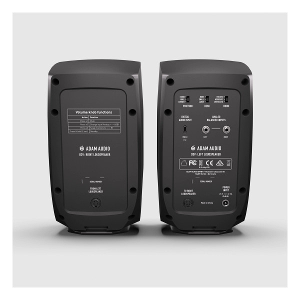 Adam Audio D3V Active Desktop Monitor System (Black - Pair