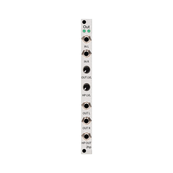 2hp OUT Eurorack Audio Output Module (Silver) at Signal Sounds